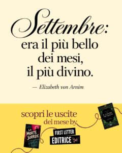 Le uscite di Settembre by First Letter Editrice