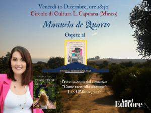 Comunicato stampa: Manuela De Quarto ospite al Parnaso Siculo Book Fest