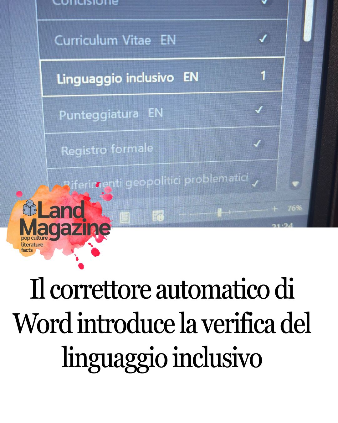 Il correttore automatico di Word introduce la verifica del linguaggio inclusivo