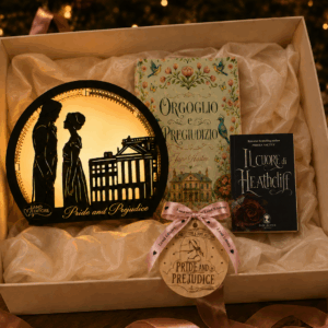 Pride and Prejudice Christmas Box: lampada + pallina di Natale + due libri omaggio